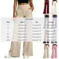 thumbnail image 3 of Miluxas Women's High Waist Seamed Wide Leg Pants Tummy Control Business Casual Loose Trousers with Pockets Summer Pants for Daily Outings Khaki, 3 of 9