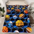 thumbnail image 2 of jejeloiu American Rugby Game Full Size Sheets,Basketball Baseball Sport Bed Sheets For Boys 4pcs, 2 of 7