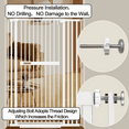 thumbnail image 7 of Fairy Baby 70.8" Extra Tall Pet Cat Gate 29.99-45.62" Wide Pressure Mounted Walk Through White Metal, 7 of 7