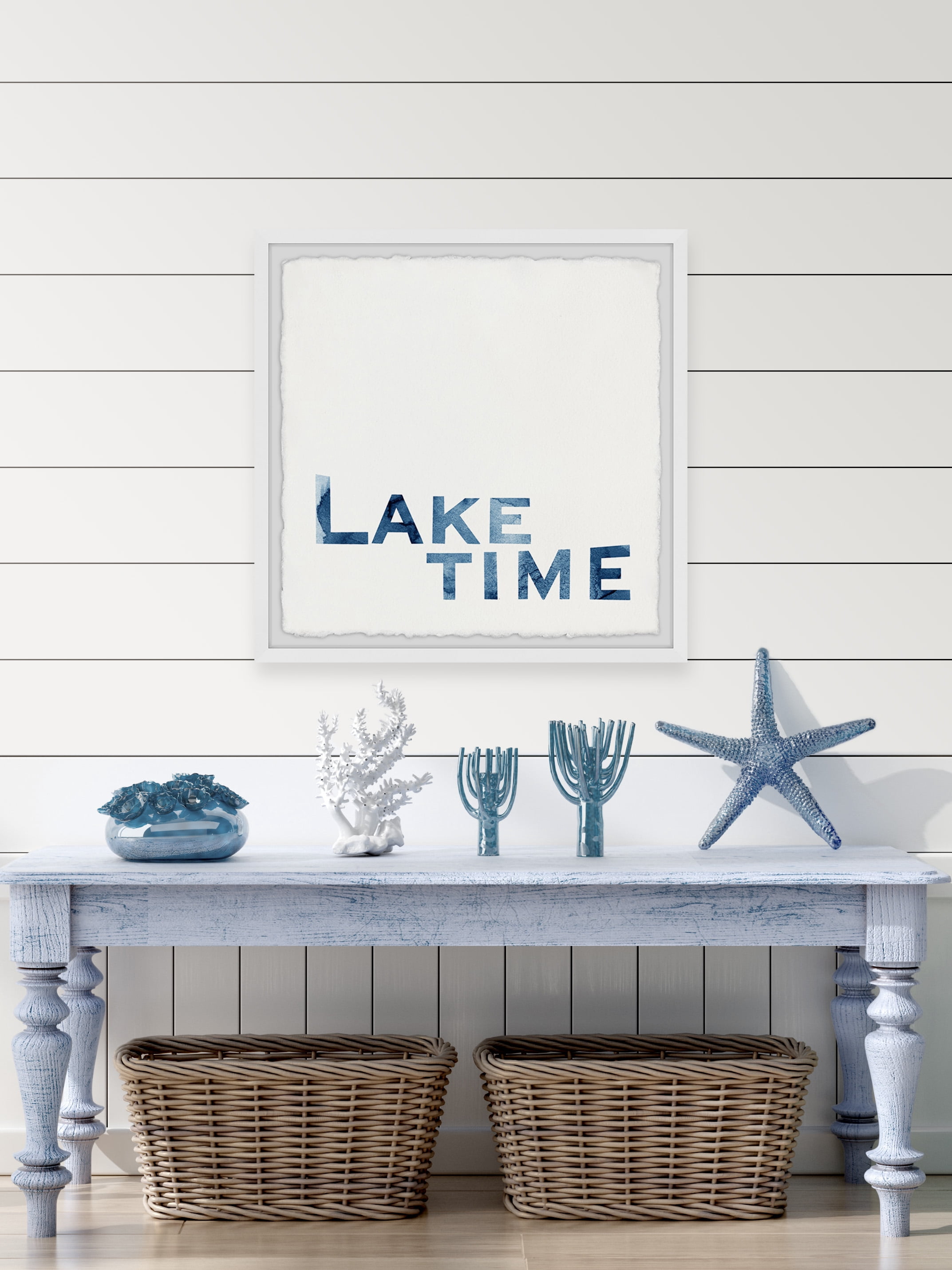 Marmont Hill Lake Time Framed Wall Art, 32" x 32"