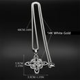 thumbnail image 2 of Classic Wiccan Witch Knot Irish Celtic Knot Trinity Knot Pendant Necklace 14K White Gold for Men Women Fashion Lucky Amulet Jewelry Gift, 2 of 7