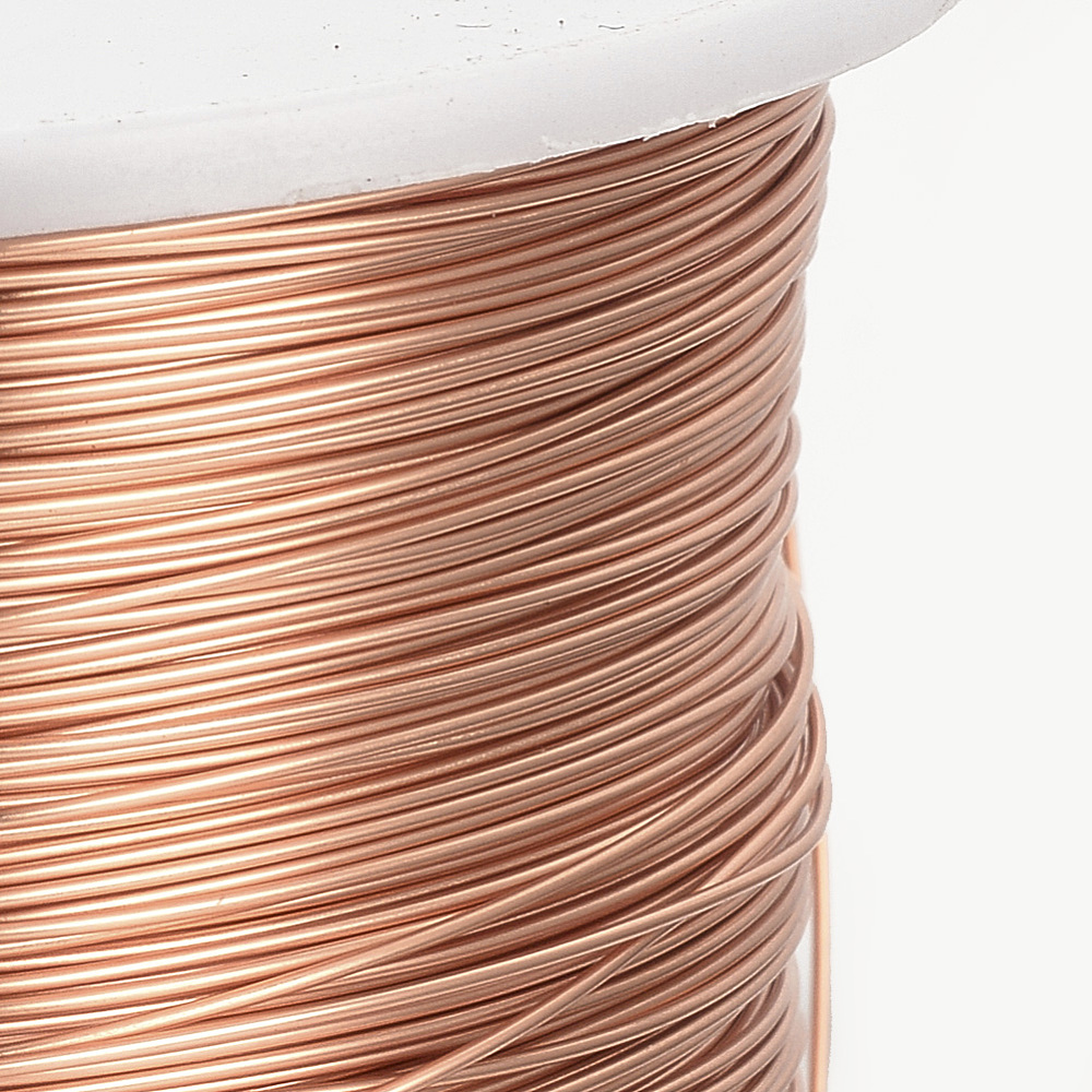 1roll Round Copper Wire for Jewelry Making Champagne golden 26 Gauge 0.4mm about 2952.75 Feet(900m)/roll