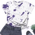 thumbnail image 5 of iHengLiXing Plus Size Spring Tops for Women 2025 Dressy Casual Women's Casual Letter Print Pullover Short Sleeve T-Shirt Shirt Purple XXL, 5 of 6