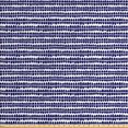 thumbnail image 1 of Abstract Fabric by the Yard, Horizontal Round Halves Traditional Monochrome Layout of Hand Drawn Items, Decorative Upholstery Fabric for Chairs & Home Accents, Indigo and White by Ambesonne, 1 of 4