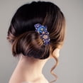 thumbnail image 4 of SHISUYAN Blue Rhinestone Hair Comb for Wedding Decorations with Zinc Alloy 1 Piece, 4 of 8