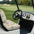 thumbnail image 4 of POLERO Golf Cart Seat Covers Fit for Club Car Precedent Front Seats Cushion, Farm Rooster Chicken Print Golf Cart Front and Back Seat Cushion Cover, No Nails Required, 4 of 8