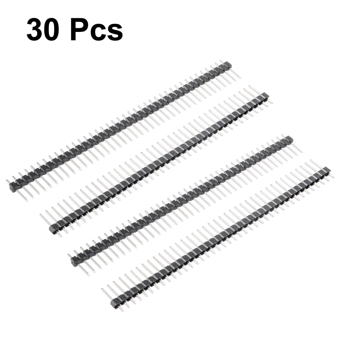 Pin Header 2.54mm 1*2P-40P Single Row Male Right Angle PCB Pin Strip for Arduino 