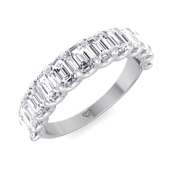 Jubel - Half Way Emerald Cut Diamond Eternity Band