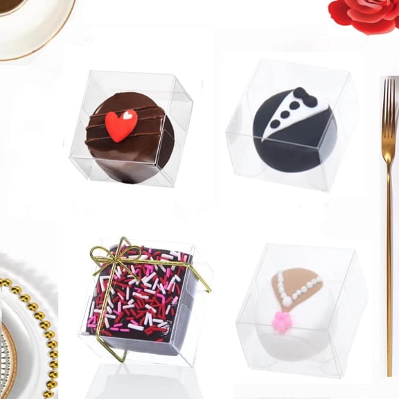 Clear Single Chocolate Covered Ore Cookies Macaron Box for Wedding Favors Party Favor Box for Candy Chocolate Donut
