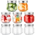 thumbnail image 1 of Juego de 8 Botes Herméticos para Cocina, Tarros Mason de 8.oz, Frascos de Vidrio con Tapa, Tarro de Vidrio para Especias, Mermelada, Miel, Gelatina, Postres DIY, 1 of 4
