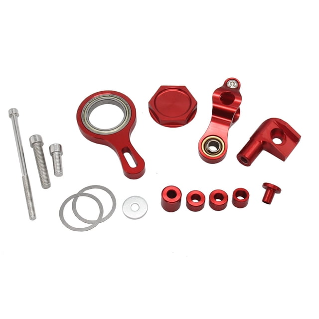 Aluminum Alloy Steering Damper Mounting Bracket Kit for Yamaha YZF R1 (2002-2017) & YZF R6 (2006-2020) - Red Motorcycle Modification Accessory