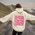 thumbnail image 7 of yueewhu Pink Hoodies for Women 2025 Teen Girls Graphic Hoodie Long Sleeve Cute Preppy Sweatshirts Y2K Tops with Pockets (Beige, XXL), 7 of 7