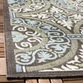 thumbnail image 3 of SAFAVIEH Veranda Durga Geometric Indoor/Outdoor Runner Rug, Chocolate/Cream, 2'3" x 12', 3 of 6