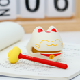 thumbnail image 4 of Lindo gato de la suerte, pequeño pez de madera, decoración de descompresión para meditación de oficina, juguete de golpeteo de escritorio, regalo pequeño divertido, 4 of 5