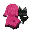 thumbnail image 2 of Batas de mujer de talla grande, lencería de seda, bata de baño de satén, conjunto de cuatro piezas, pijamas, pijamas de mujer, 2 of 7
