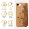 thumbnail image 4 of Case Yard Wooden Case Outside Soft TPU Silicone, Slim Fit Shockproof Wood Protective Phone Cover for Girls Boys Men and Women, Supports Wireless Charging Istanbul Love Design case for iPhone-SE, 4 of 7