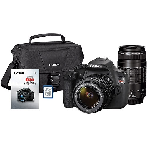 Canon Black Rebel T5 18 MP Digital SLR Camera Bundle with 18mm55mm and 75mm300mm Lenses