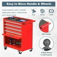 thumbnail image 4 of Aukfa Tool Box, 24.5 in Steel Rolling Tool Chest&Cabinet On Wheels for Garage, 4-Drawer, Red, 4 of 9