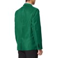 thumbnail image 3 of INSPIRE CHIC Men's Dress Slim Fit Blazer Single Breasted One Button Prom Suit Sports Coat 2XL Green, 3 of 7
