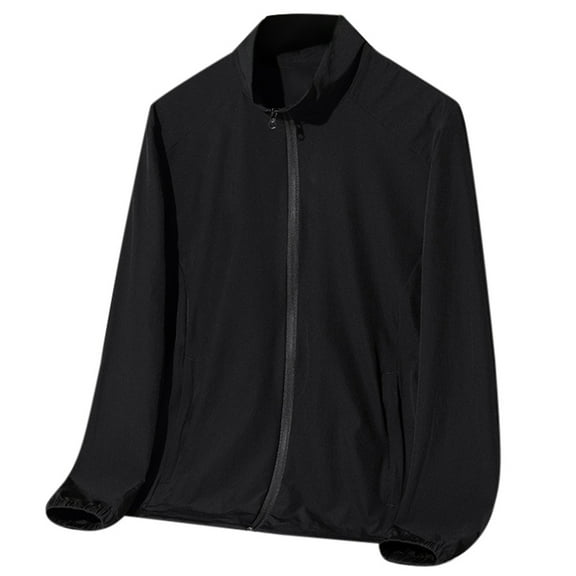 Hpapadks Women's UPF 50  Lightweight Athletic Jacket Plus Size Full Zip Stand Callor Long Sleeve Solid Open Front Jacket Light Weight Cardigan Women