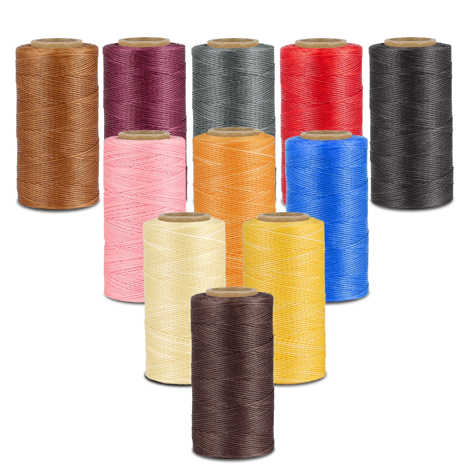 22 Colors 150D Waxed Polyester Thread,leather Sewing Thread, 1mm220m  Leather Craft Sewing Wax Thread Cord,polyester Flat Wax Thread 