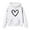 White, variant on KHONTS Girls Long Sleeve Hooded Sweatshirts with Heart Printed Casual Pullover Hoodies Jacket for Kids Daily Wear,Sizes 3-14 Years
