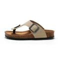 thumbnail image 5 of Kids' Unisex Flip Flops Soft Cork Footbed PU Leather for Boys Girls Sandals for Beach, 5 of 12