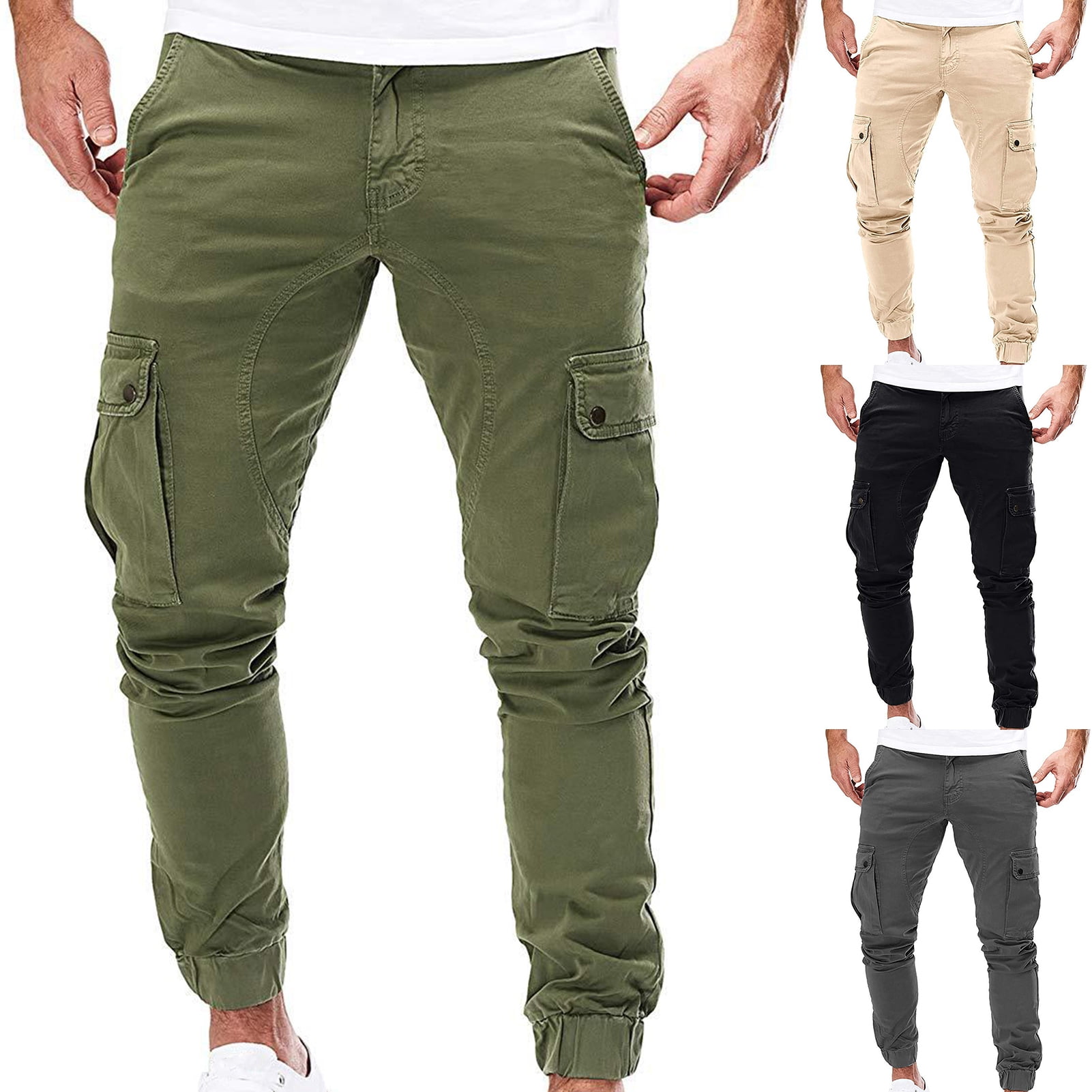 Archer Men Pants Drawstring Solid Color 
