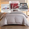 thumbnail image 5 of 3 Sided Zipper Duvet Cover Set Easy to Use Home & Hotel Soft Microfiber 3 PCS 1-Duvet Cover & 2- Pillow Sham No Comfoter Twin_68 X 90 Inch, 5 of 6