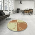 thumbnail image 4 of Ahgly Company Machine Washable Indoor Square Transitional Gold Area Rugs, 3' Square, 4 of 7