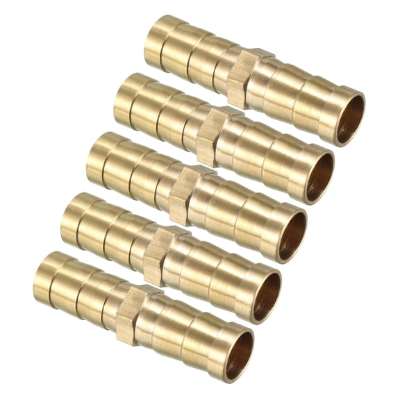 10mm Brass Barb Hose Fitting Straight Connector Joiners Air Water Fuel 5pcs