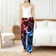 thumbnail image 4 of Fotbe Red And Blue Lightning Pantalones de Pijama para Mujer, Pantalones de Dormir, Pantalones Pj con Cordón y Bolsillos-Medium, 4 of 6