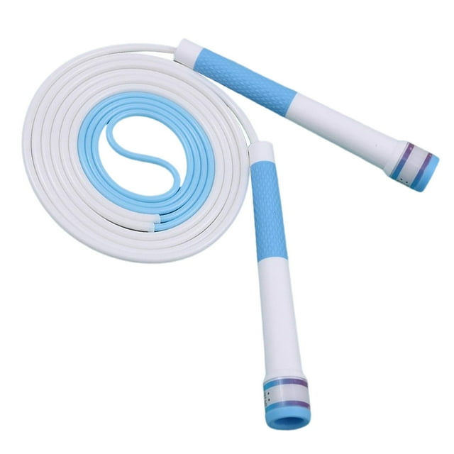 Cuerda de saltar para niños, cuerda de saltar ajustable de 9.2 pies, manijas cómodas, cuerda de saltar para niñas, niños, entrenamiento físico, ejerci Azul