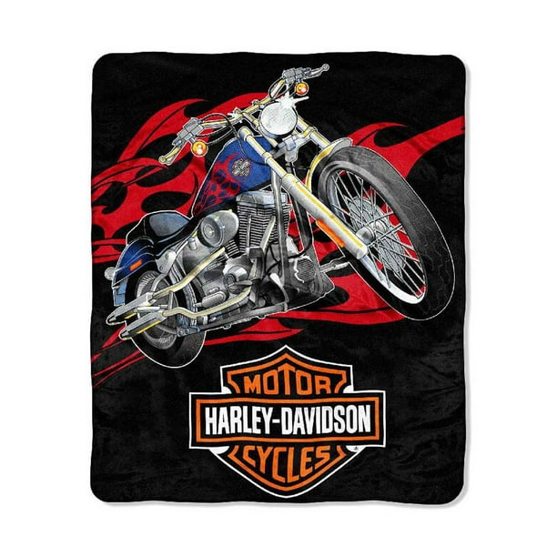 HarleyDavidson Softail Micro Raschel Throw Blanket, 50 x 60 inch