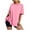Pink, variant on ZVAVZ Womens Tunic Tops,Women Oversize Solid Color T-Shirts Short Sleeve Scoop Neck Tees Shirts Workout Athletic Tops for Women Khaki,XL