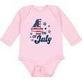 thumbnail image 3 of Inktastic 4th of July with Striped Stars Boys or Girls Long Sleeve Baby Bodysuit, 3 of 5
