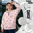 thumbnail image 6 of Uorisanigo Girls Half Zip Collar Sweatshirts Casual Essentials Cute Pink Pig Long Sleeve Pullover Top Oversized Kids Athletic Sweatshirt Jacket Fashion for Sports and Daily Wear, 6 of 7