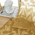 thumbnail image 6 of OVZME Leila Gold Leaf Jacquard Kitchen Curtains 36 Inches Long 2 Panels Set, Small Curtains for Kitchen Living Room, 40W x 36L Inch, Gold, 6 of 8