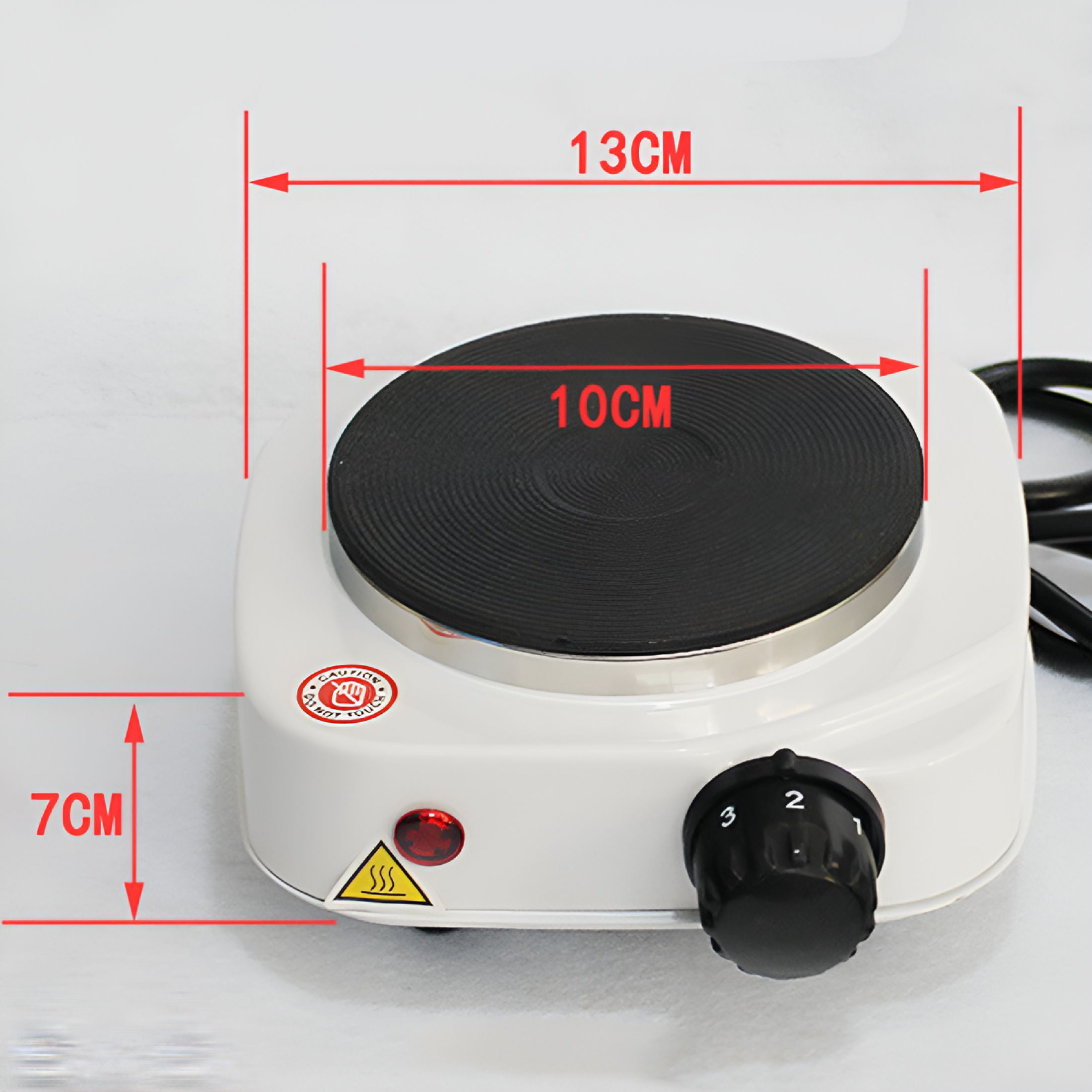 HIBIBUD 2026 New Electric Stove 500W Compact Portable Single Electric Hob Hot Plate Cooktop for Dormitory Office Us Plug 110V, for Cooking, Heating, Small Kitchens, Dorms, Offices, Apartments, Travel