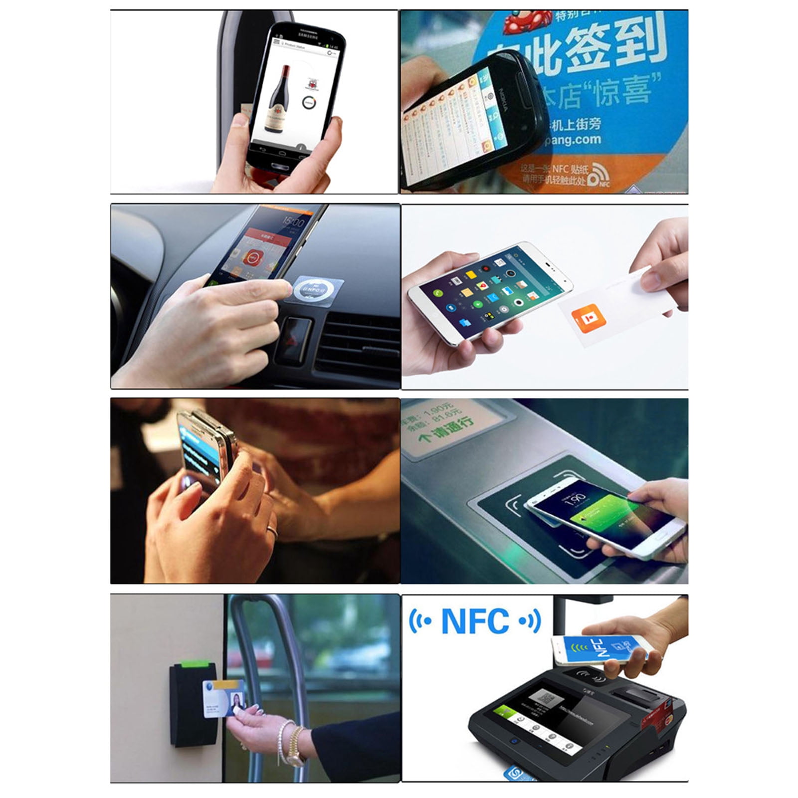 TRINGKY 100pcs Mini NTAG215 NFC Card NFC Tag Can Written by Tagmo Works with Switch