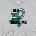 thumbnail image 4 of Inktastic I Wear Teal for My Grandma Ovarian Cancer Awareness Girls Baby Dress, 4 of 5