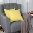thumbnail image 2 of PiccoCasa 18" x 18" Cotton Linen Throw Pillowcases Set of 2, Yellow, 2 of 8