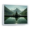 thumbnail image 2 of Designart "Balancing Act In Yogic Horizon" Yoga Floater Framed Wall Art Living Room, 2 of 5