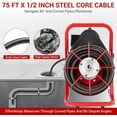 thumbnail image 3 of Acekid Drain Cleaner Machine 370W Plumbing Snake Drain Cleaning Machine With Cutter Attachments Fits 1 Inch (25Mm) To 4 Inch(100Mm) Pipes Sewer Auger For Sinks Toilets Red 75Ft x 1/2In, 3 of 7