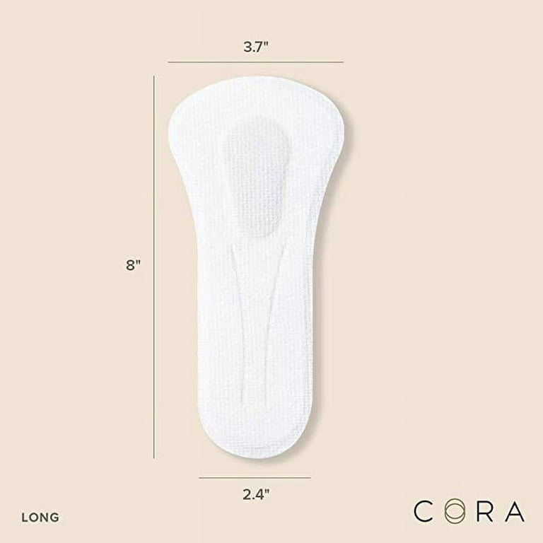 Cora Ultra Thin Organic Cotton Light Bladder Leakage Control Panty Liners |  Incontinence Pads for Postpartum, Stress | Dry Wicking Technology 