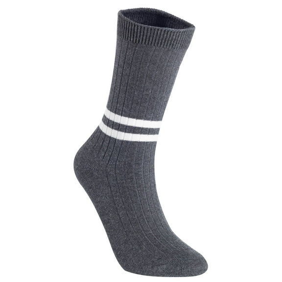 Lian LifeStyle Attractive Women's 1 Pair Mid Calf Cotton Socks, HR1790, Size 6-9, Color Dark Grey