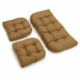 thumbnail image 2 of Blazing Needles Outdoor Rounded Back Settee Cushion Set, Wheat 3 Count, 2 of 3