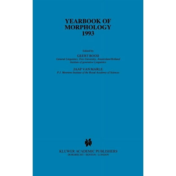 Yearbook of Morphology Yearbook of Morphology 1993, (Hardcover)