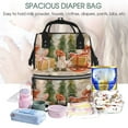 thumbnail image 5 of Balery Holiday Christmas Stars Mummy Backpack - Waterproof Twill Canvas, Large Capacity Diaper Bag with Multiple Pockets and Adjustable Straps, 5 of 6