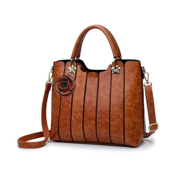 rofozzi Bolsos de cuero vegano para mujer, bolso mediano para tableta de 11 pulgadas, bolso de mano para oficina y viajes, bolso bandolera